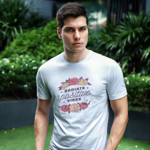 Positive Vibes-Blume T-Shirt