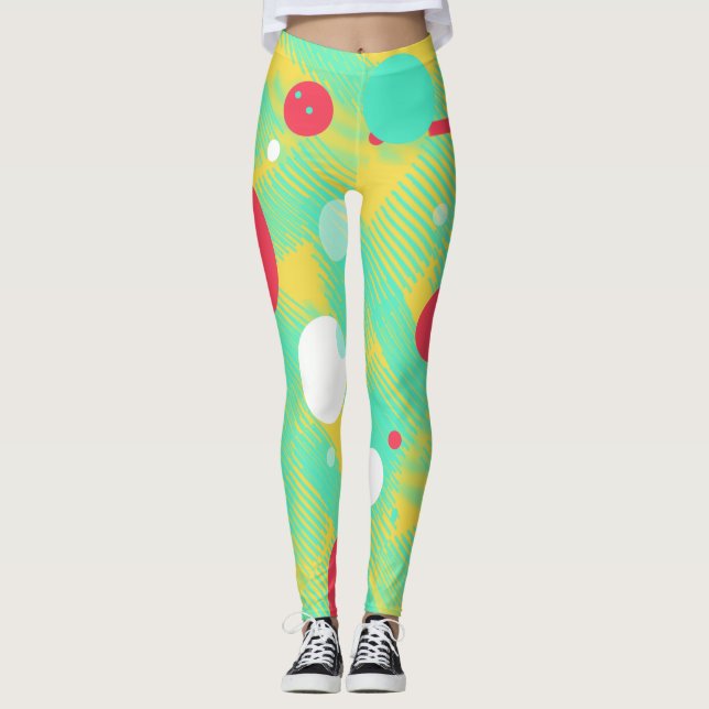 Positive Vibes Bright Colors Leggings (Vorderseite)