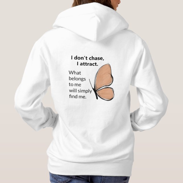 Positive Vibes Butterfly Hoodie (Rückseite)