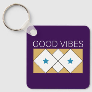 Positive Vibes erfrischendes Design-Black Schlüsselanhänger