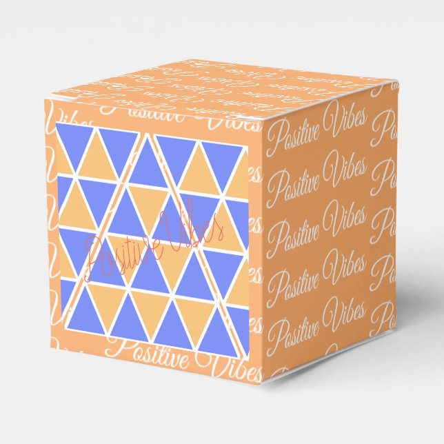Positive Vibes Funky Triangle Pyramids Geschenkbox Geschenkschachtel (Vorderseite)