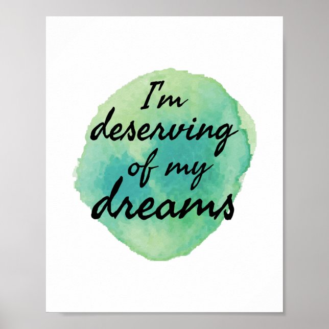 positive Vibes für Selbstakzeptanz Poster (Vorne)