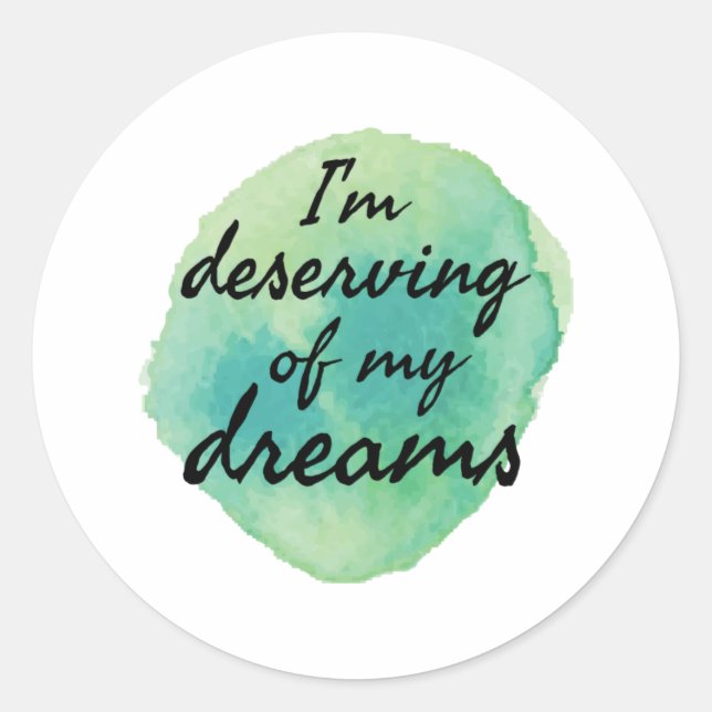 positive Vibes für Selbstakzeptanz Runder Aufkleber (Vorderseite)