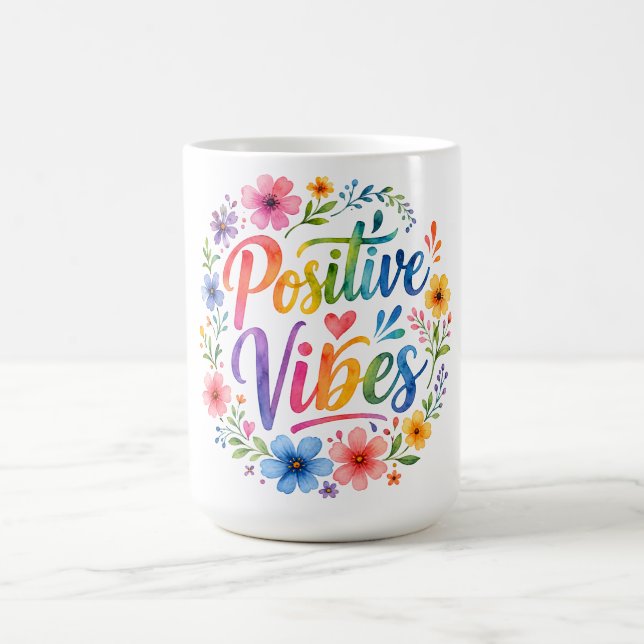 Positive Vibes Kaffeetasse (Mittel)