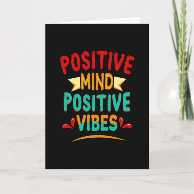 Positive Vibes Karte (Vorderseite)