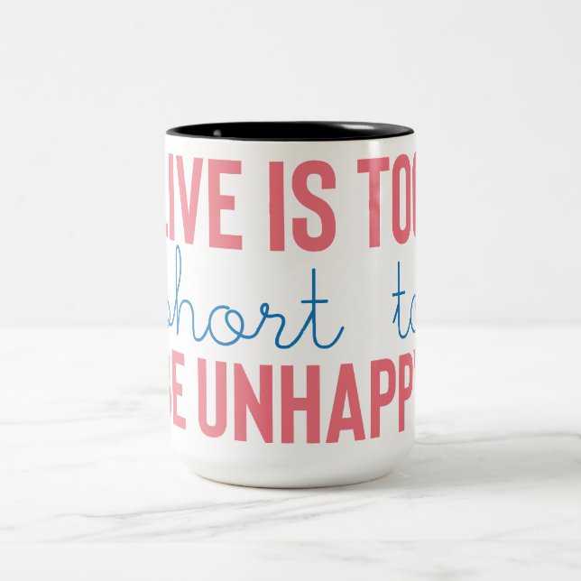 Positive Vibes | Motivierend Angebot Zweifarbige Tasse (Mittel)