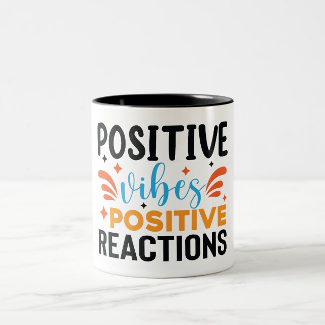 Positive Vibes | Motivierend Angebot Zweifarbige Tasse (Mittel)