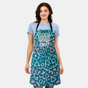 Positive Vibes nur grün geometrisch Schürze