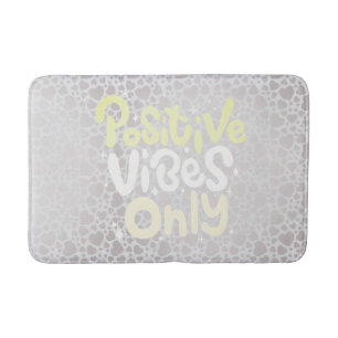 Positive Vibes nur neutrale Farbe boho Stil Badematte