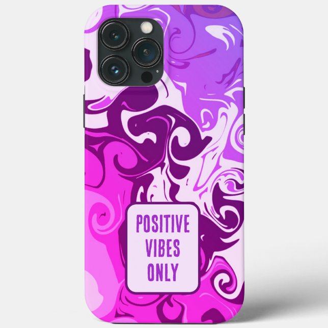 Positive Vibes Nur stilvolle Abstrakte Kunst Lila Case-Mate iPhone Hülle (Rückseite)