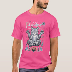Positive Vibes Nur Yoga-Posen Kitten Britische Sho T-Shirt