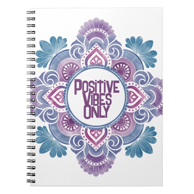 Positive Vibes only Mandala Notizblock (Vorderseite)