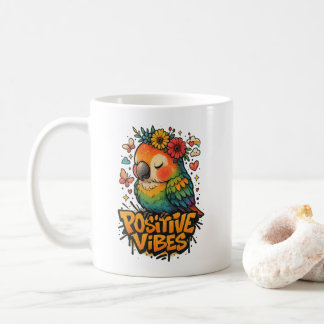 “Positive Vibes” Parrot Kaffeetasse