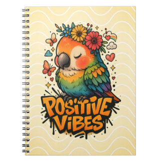 “Positive Vibes” Parrot Notizblock