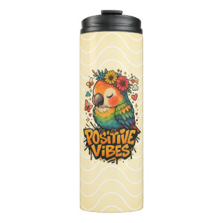 “Positive Vibes” Parrot Thermosbecher