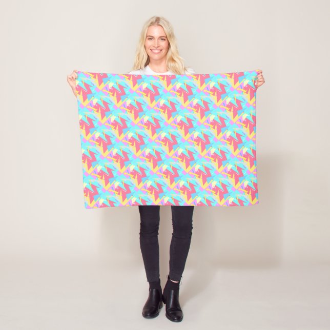 Positive Vibes Pastel Farben Abstrakt Fleecedecke (Beispiel)