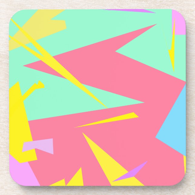 Positive Vibes Pastel Farben Abstrakt Getränkeuntersetzer (Vorderseite)