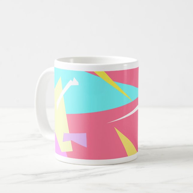Positive Vibes Pastel Farben Abstrakt Kaffeetasse (Vorderseite Links)