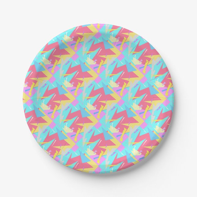 Positive Vibes Pastel Farben Abstrakt Pappteller (Vorderseite)