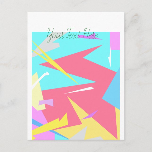 Positive Vibes Pastel Farben Abstrakt Postkarte (Vorderseite)
