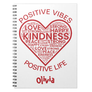 Positive Vibes Positive Leben Personalisiertes Not Notizblock