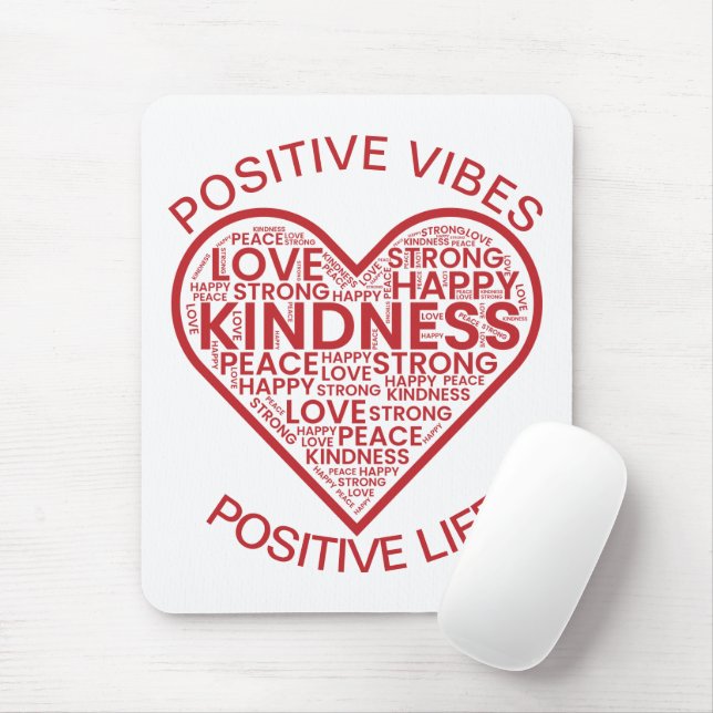 Positive Vibes Positive Life Mousepad (Mit Mouse)