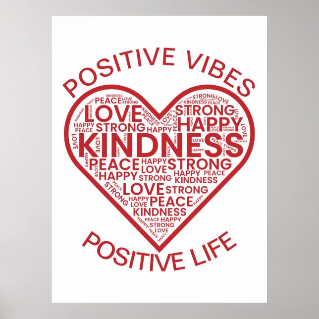 Positive Vibes Positive Life Poster (Vorne)