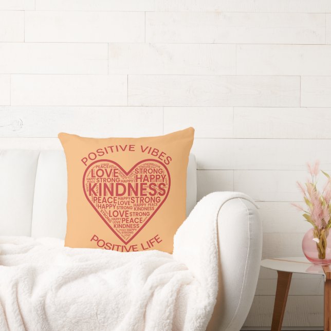 Positive Vibes Positive Life Throw Kissen (Liege)