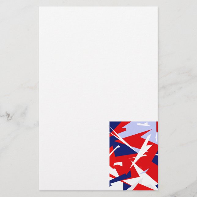 Positive Vibes Red Blue White Briefpapier (Vorderseite)