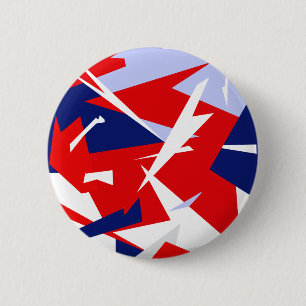 Positive Vibes Red Blue White Button