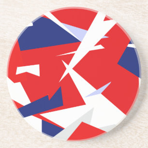 Positive Vibes Red Blue White Getränkeuntersetzer