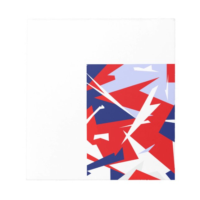 Positive Vibes Red Blue White Notizblock (Vorderseite)