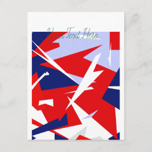 Positive Vibes Red Blue White Postkarte