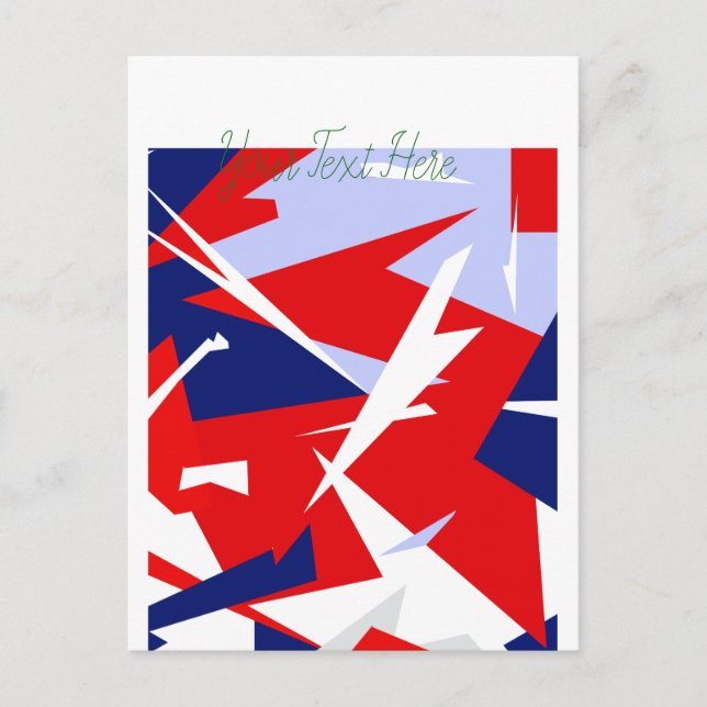 Positive Vibes Red Blue White Postkarte (Vorderseite)