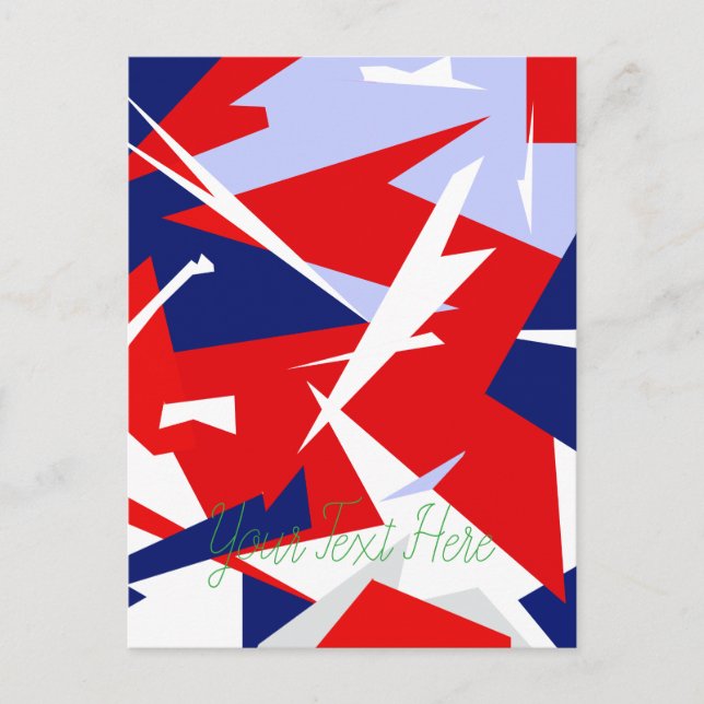Positive Vibes Red Blue White Postkarte (Vorderseite)
