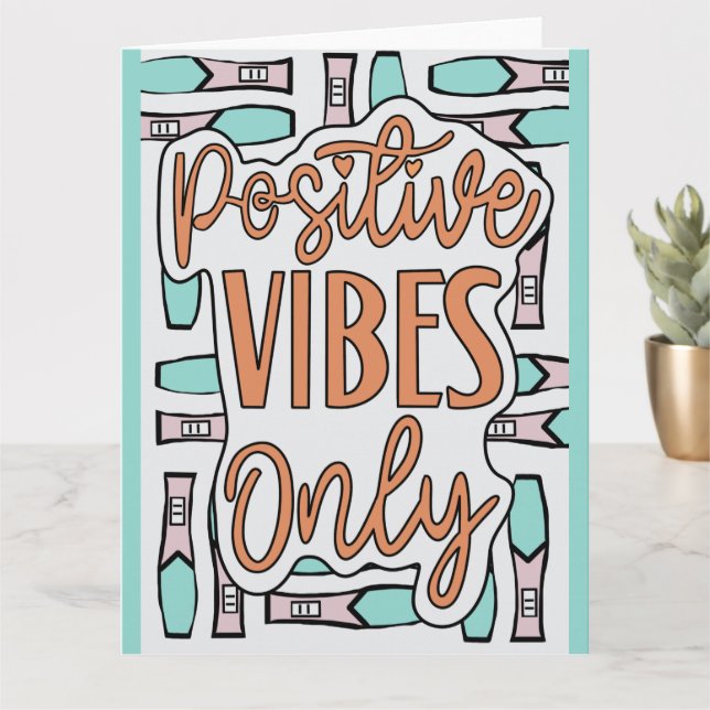 Positive Vibes Schwangerschaft IVF Junge Mutter Karte (Kleine Pflanze)
