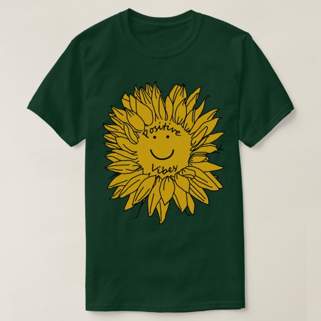 Positive Vibes Sonnenblume T-Shirt (Design vorne)