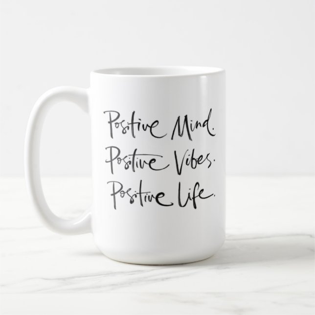 Positive Vibes-Tasse Kaffeetasse (Links)