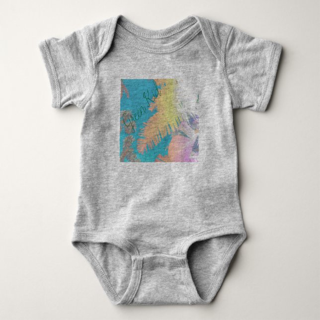 Positive Vibes Tropical Palm Trees Baby Strampler (Vorderseite)