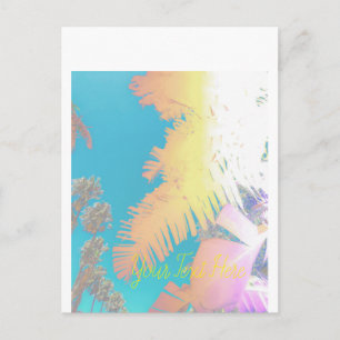 Positive Vibes Tropical Palm Trees Postkarte