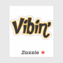 Positive Vibes Typografie Glow Cut-Out Sticker