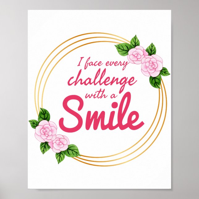 positive Vibes Zitate für Arbeit, Leben und Erfolg Poster (Vorne)