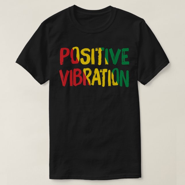 Positive Vibration Rasta Reggae Jamaica T-Shirt (Design vorne)