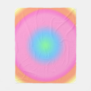Positive Vibrationen - Farbige Radialstrahlung Fleecedecke