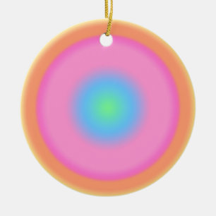 Positive Vibrationen - Farbige Radialstrahlung Keramik Ornament