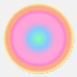 Positive Vibrationen - Farbige Radialstrahlung Runder Aufkleber