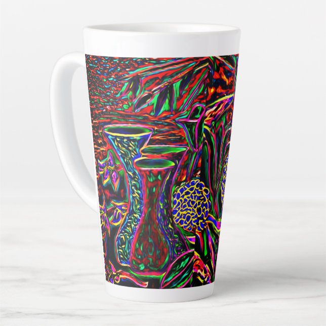Positive Vibrationen Latte Tasse (Linke Ecke)