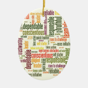 Positive Werte für motivierend Wörter #4 Keramik Ornament