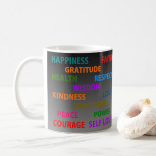 Positive Worte Kaffeetasse