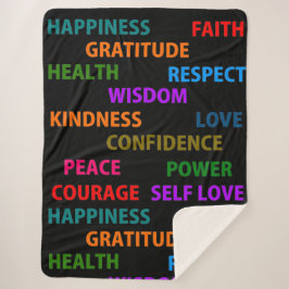 Positive Worte Sherpadecke